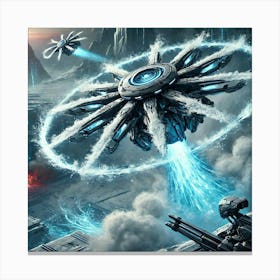 Frostbite Drones Cryo Blades Canvas Print