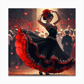 Flamenco Dancer 4 Canvas Print