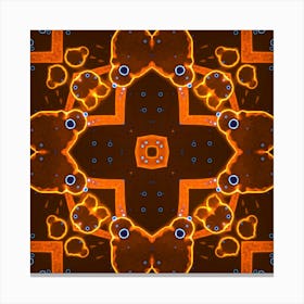 The Pattern Is A Hot Orange Sun Canvas Print