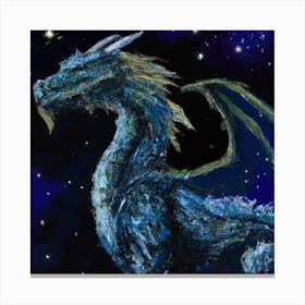 Starry Night Dragon 2 Canvas Print