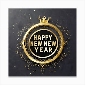 Happy New Year Painting Canvas Print