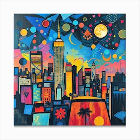 City Skyline 4 Canvas Print