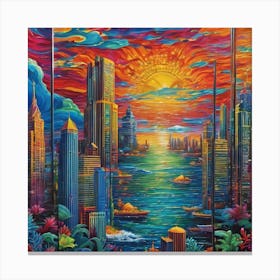 Painted City Canvas Print