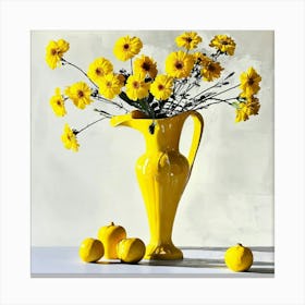 Yellow Vase living room art print 2 Canvas Print