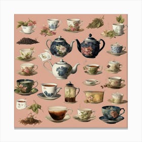 Tea Art 64 Canvas Print