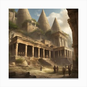 0 Pictures Of Ancient Heritage Scenes Esrgan V1 X2plus Canvas Print