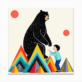 Bear And Child 2 Canvas Print