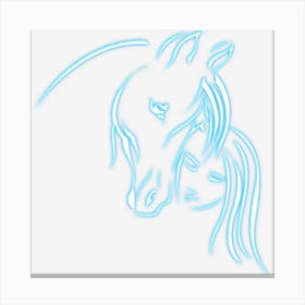 Girl And Horse Gift Teen And Kids Horse Lover Canvas Print