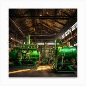 Industrial Machinery In A Factory Canvas Print