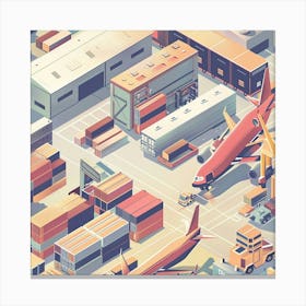 Isometric Illustration Canvas Print