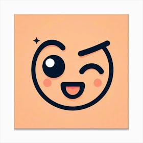 Emoji Face Canvas Print