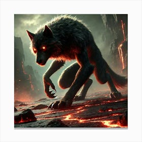 A Scene Showcasing Ronan S Heightened Wolf Instinc Canvas Print