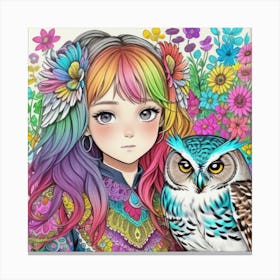 Owl lucky charm 1 Canvas Print