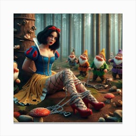 Snow White And The Seven Dwarfs 12 Canvas Print