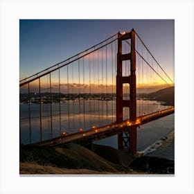 Golden Gate Bridge Sunset Canvas Print