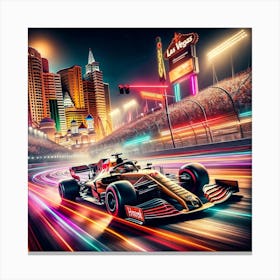 Racing in Las Vegas Canvas Print