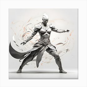 3d Model Of A Warrior Canvas Print