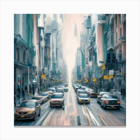 Abstract City Street Canvas Print