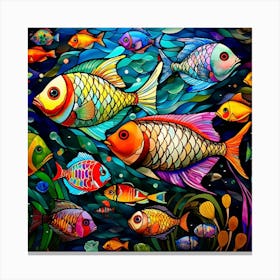 Colorful Fishes In The Sea 2 Canvas Print