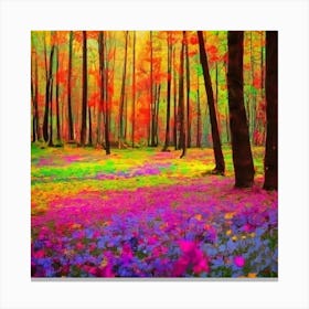 Colorful Forest Canvas Print