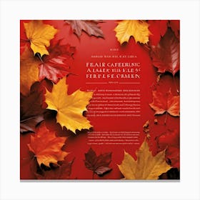 A Painterly Web Page Design Featuring The Compelling Hues Of Autumn Finely Rendered Leaf Shaped Tag 1 Canvas Print