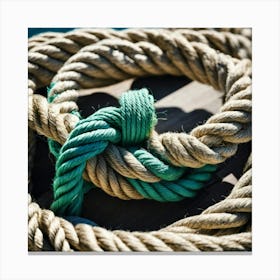 Ropes On A Boat 4 Canvas Print