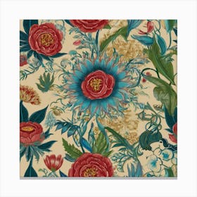 Floral Wallpaper 1 Canvas Print