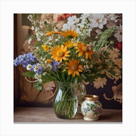 Flowers In A Vase Canvas Print