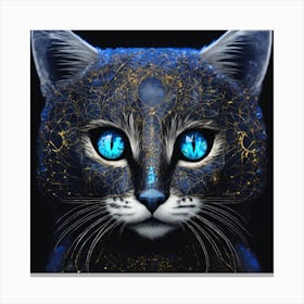 Cat With Blue Eyes Canvas Print