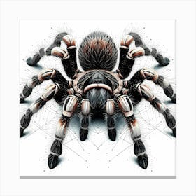 Tarantula Spider -Abstract Line Art Illustration 84 Canvas Print