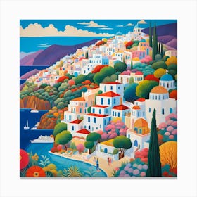 Greece landscape Canvas Print