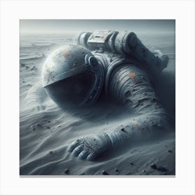 Ashes to Ashes 4/4   (spaceman crashed moon dust planet space travel astronaut bowie major tom death drying Apollo alone afraid scared oxygen moon)  Canvas Print