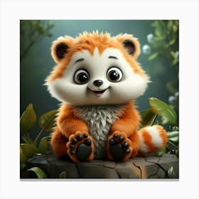 Red Panda 14 Canvas Print