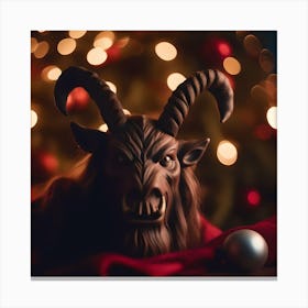 Christmas Goat Canvas Print