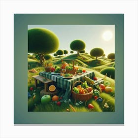 Picnic In The Countryside Canvas Print