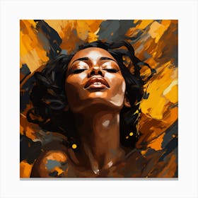 Portrait Of A Black Woman 6 Canvas Print