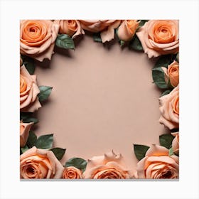 Frame Of Roses 8 Canvas Print