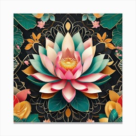 Lotus Flower 100 Canvas Print