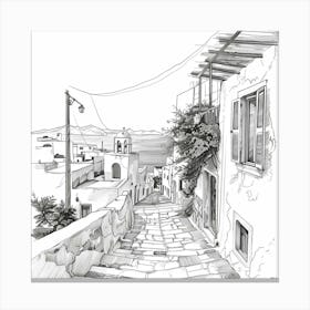 Mykonos Street Canvas Print