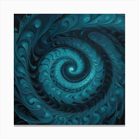 Blue Spiral Canvas Print