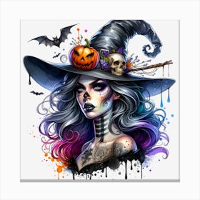 Halloween Witch Canvas Print