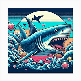 Sharks In The Ocean Canvas Print