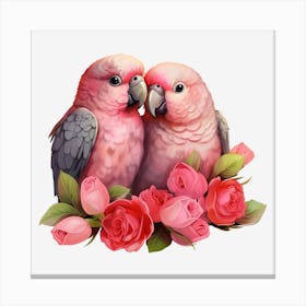Couple Of Parrots 3 Canvas Print