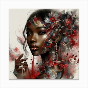 'The Girl In Red' Canvas Print