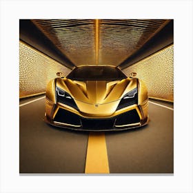 Golden Sports Car 8 Canvas Print