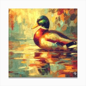Oil Texture Abstract Duck 5 Copy Canvas Print