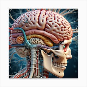 Human Brain Anatomy 19 Canvas Print