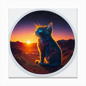 Cat Colored Sky (116) Canvas Print