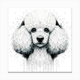 Poodle Head - Abstract Line Art Illustration 275 Canvas Print