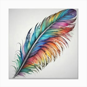 Colorful Feather Canvas Print